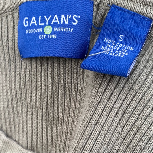 Galyan’s Womens Green Ribbed Key Hole Long Sleeve Sweater Size S EUC - Picture 3 of 3